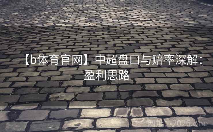 【b体育官网】中超盘口与赔率深解:盈利思路 【b体育官网】中超盘口与赔率深解:盈利思路